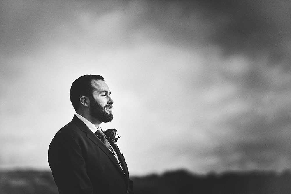 First look - the groom waiting