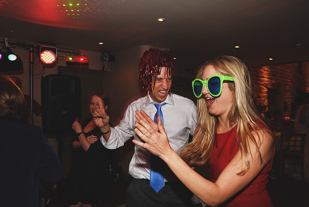 Wedding guest enjoying the dance floor