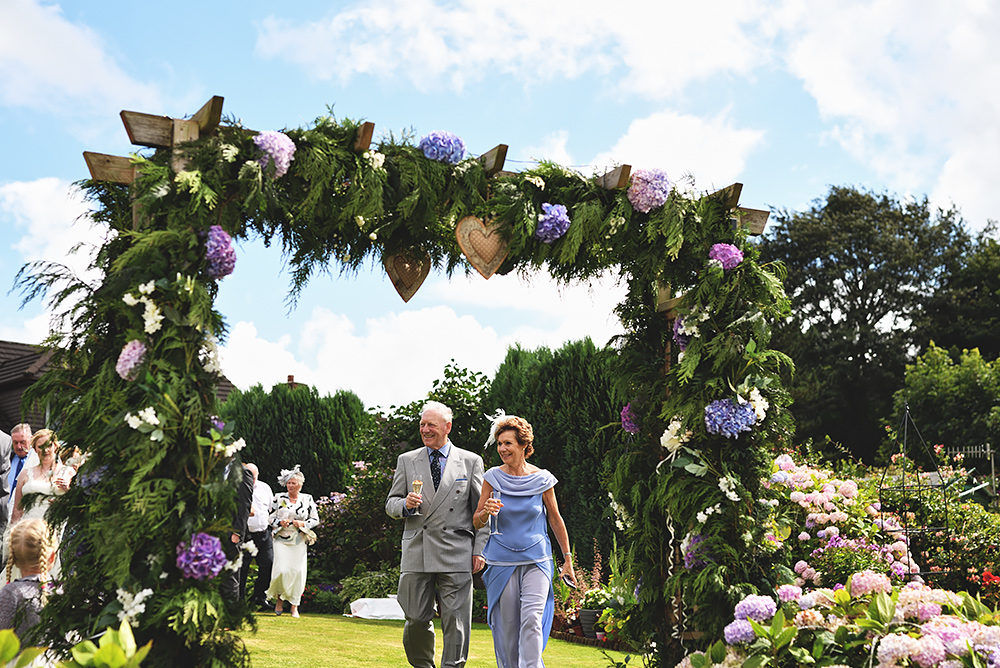 DIY garden wedding in Leek