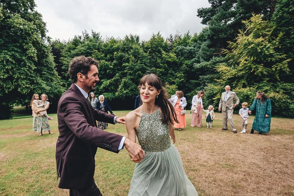 Leek Wedding Photographer - First Dance Outside