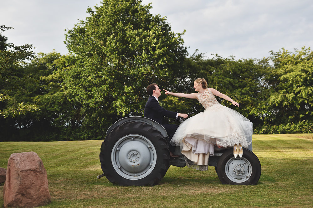 The tractor - Sandhole Oak Barn Wedding