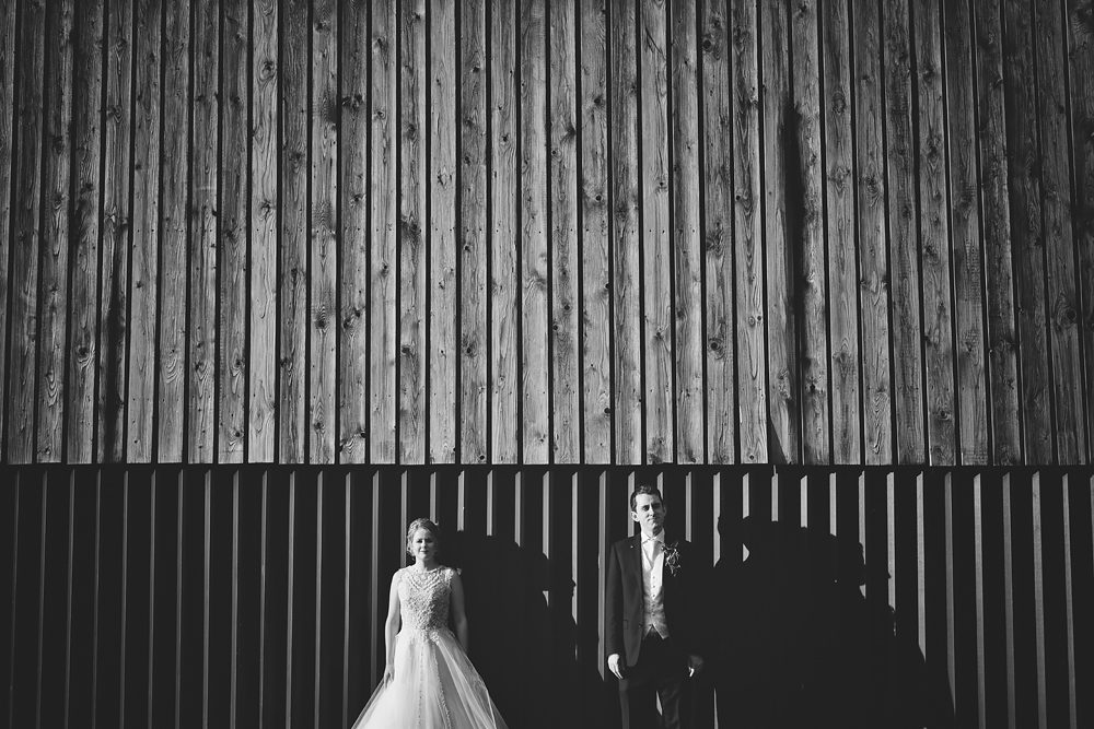 The Bride and groom - Sandhole Oak Barn Wedding
