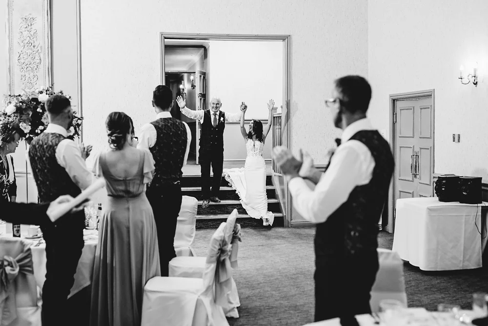 Shrigley Hall Macclesfield Wedding Photographer - Reception entrance