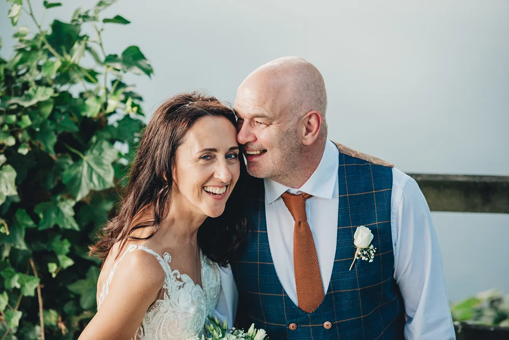 Shrigley Hall Macclesfield Wedding Photographer - Bride and groom closeup portrait