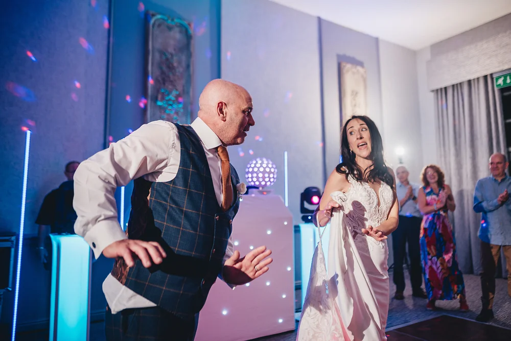Shrigley Hall Macclesfield Wedding Photographer - Bride and groom first dance