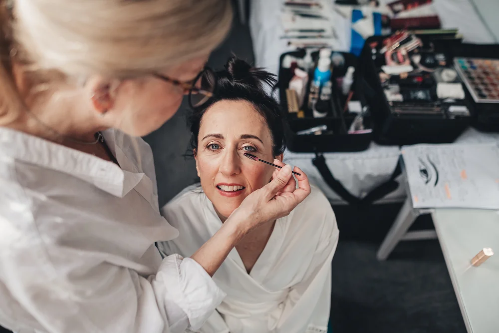 Shrigley Hall Macclesfield Wedding Photographer - Bride having makeup applied