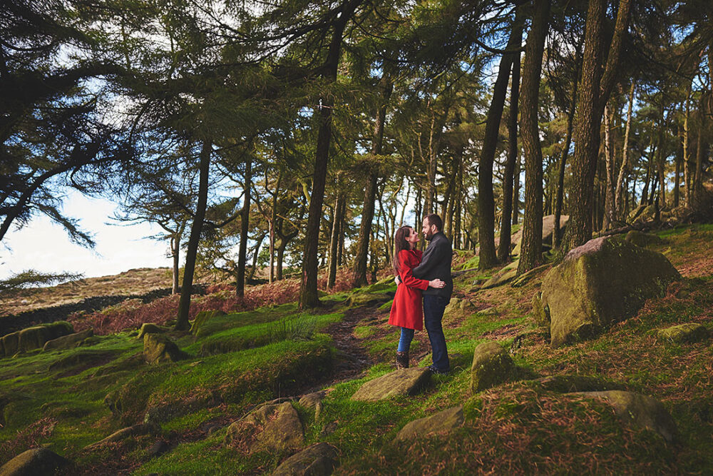 Woodland pre-wedding photography