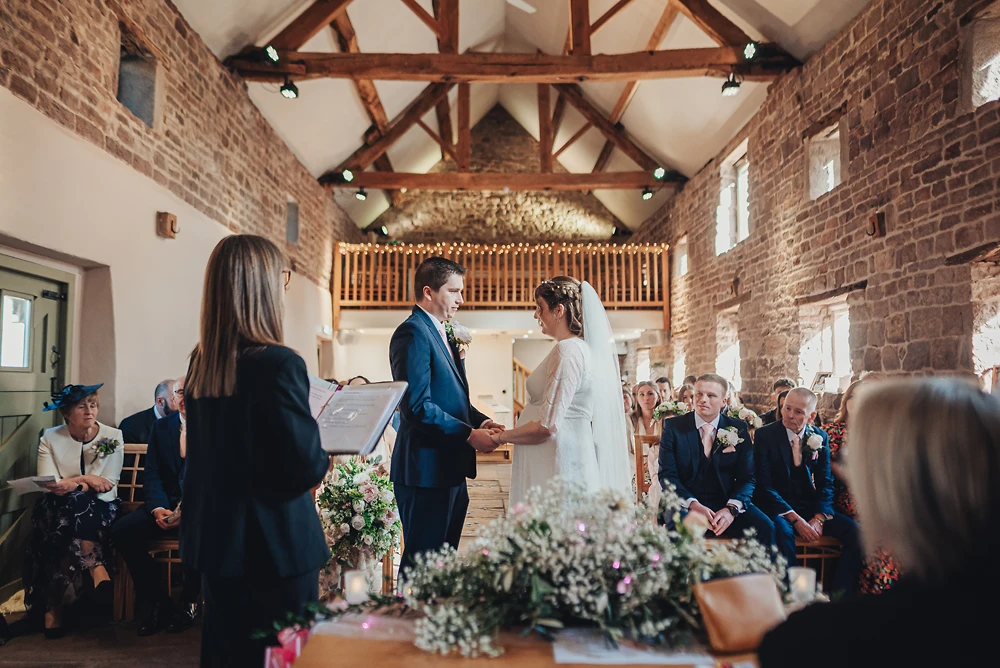 The ceremony at The Ashes Barns Staffordshire