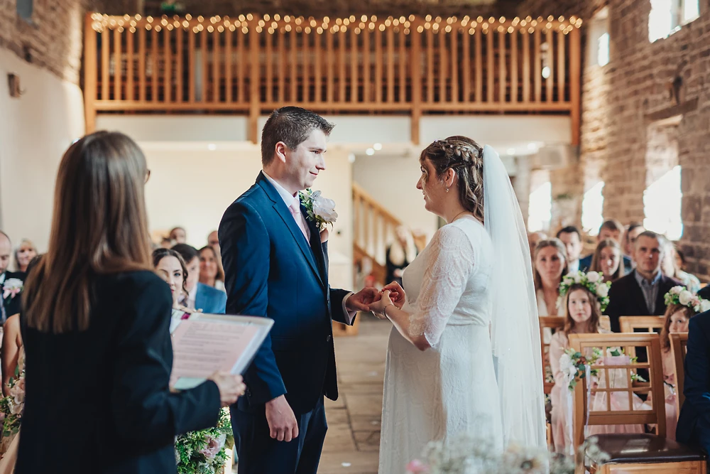 The ceremony at The Ashes Barns Staffordshire